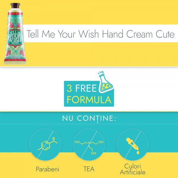 Crema de Maini si Unghii Ariul Tell Me Your Wish Hand Cream Cute, 30g - Poza 2