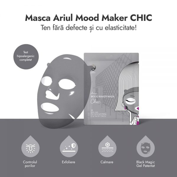 Mască Ariul Mood Maker Chic Controlul Porilor, 17g - Poza 2